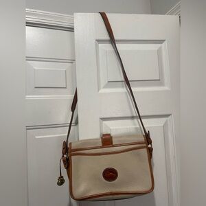 Dooney & Bourke Vintage Crossbody Leather-Trim Beige